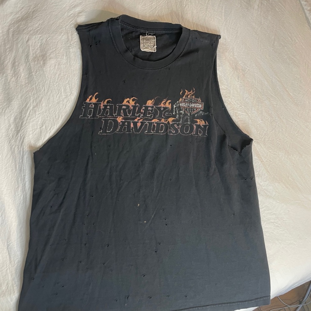 Vintage Harley Davidson Cut out Tank